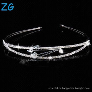 Einfache Diamant-Tiara-Band-Festzug-Kopfstück, Tanz-Kopfstücke